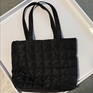 New Black Quilted Tote Bag